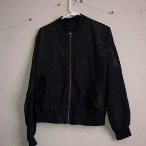 Black bombers jacket